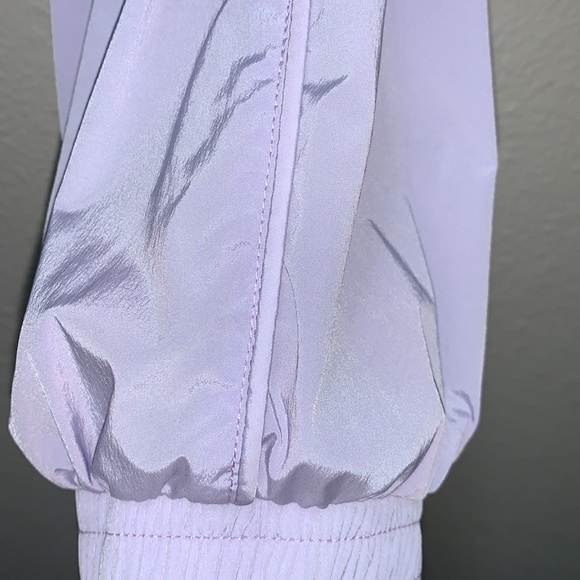 Lovers & Friends Lavender Crop zip-up Retro Windbreaker lightweight crop jacket - Picture 12 of 17
